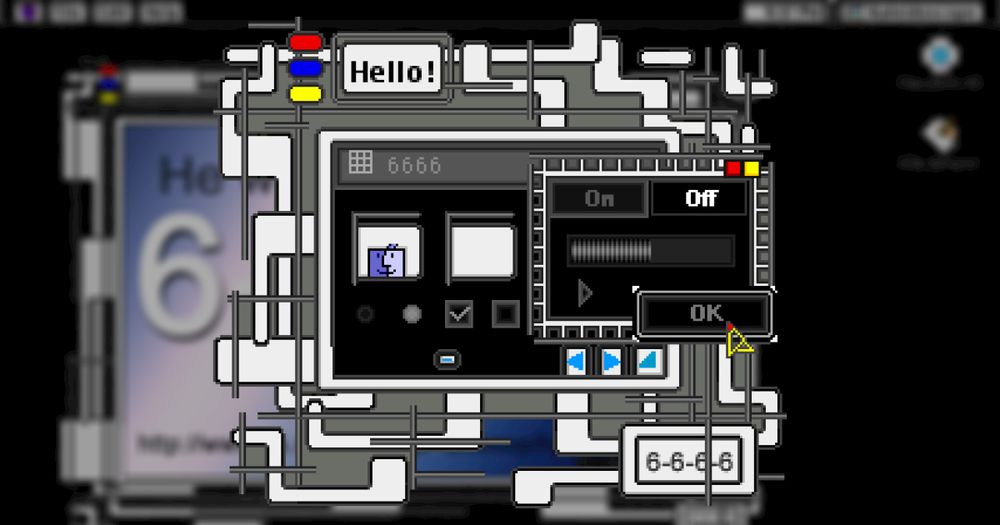 A preview of the Mac theme "6-6-6-6" by "shiocop"