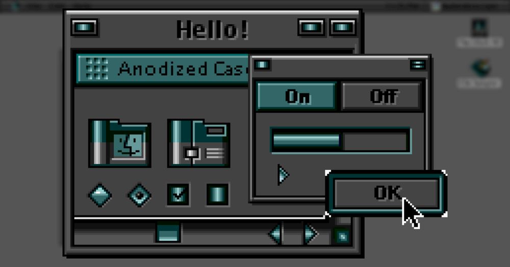 A preview of the Mac theme "Anodized Case" by "William Bart"