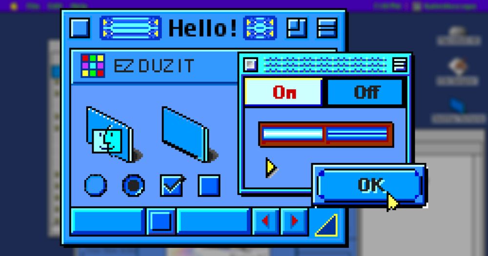 A preview of the Mac theme "EZ DUZ IT" by ""