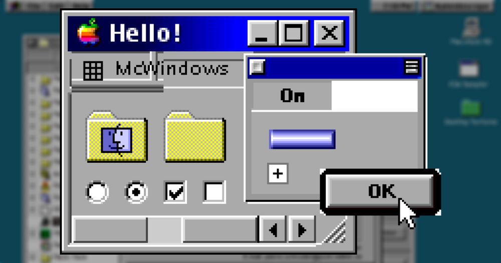 A preview of the Mac theme "McWindows" by "Pierre Shröder"