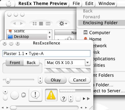 A preview of the Mac theme "Plaster" by "Takashi Izawa"