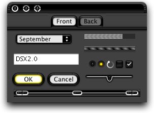 A preview of the Mac theme "DSX 2.0" by "izawa"