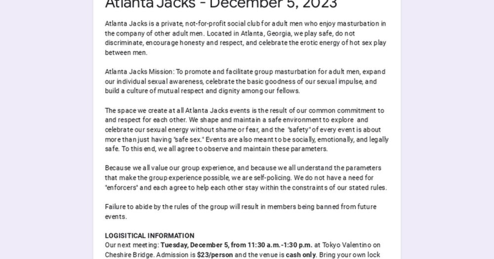 Atlanta Jacks - December 5, 2023