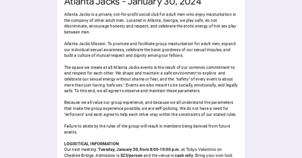 Atlanta Jacks - January 30, 2024