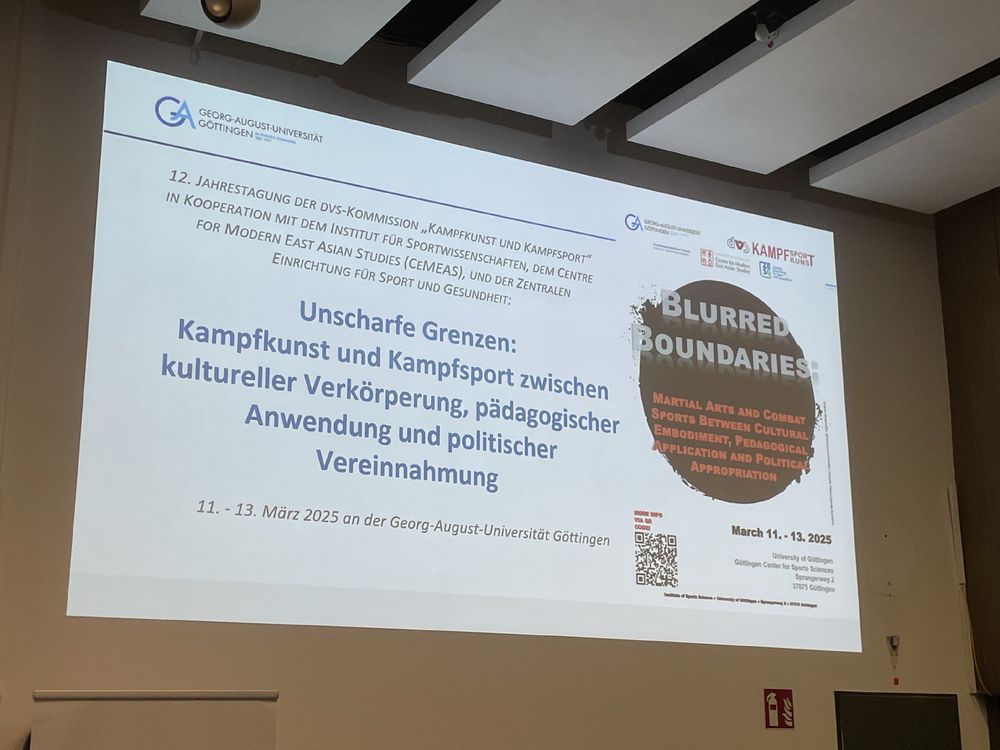 Titelfolie zur Opening Note der 12. Jahrestagung der dvs-Kommission Kampfkunst und Kampfsport in Göttingen