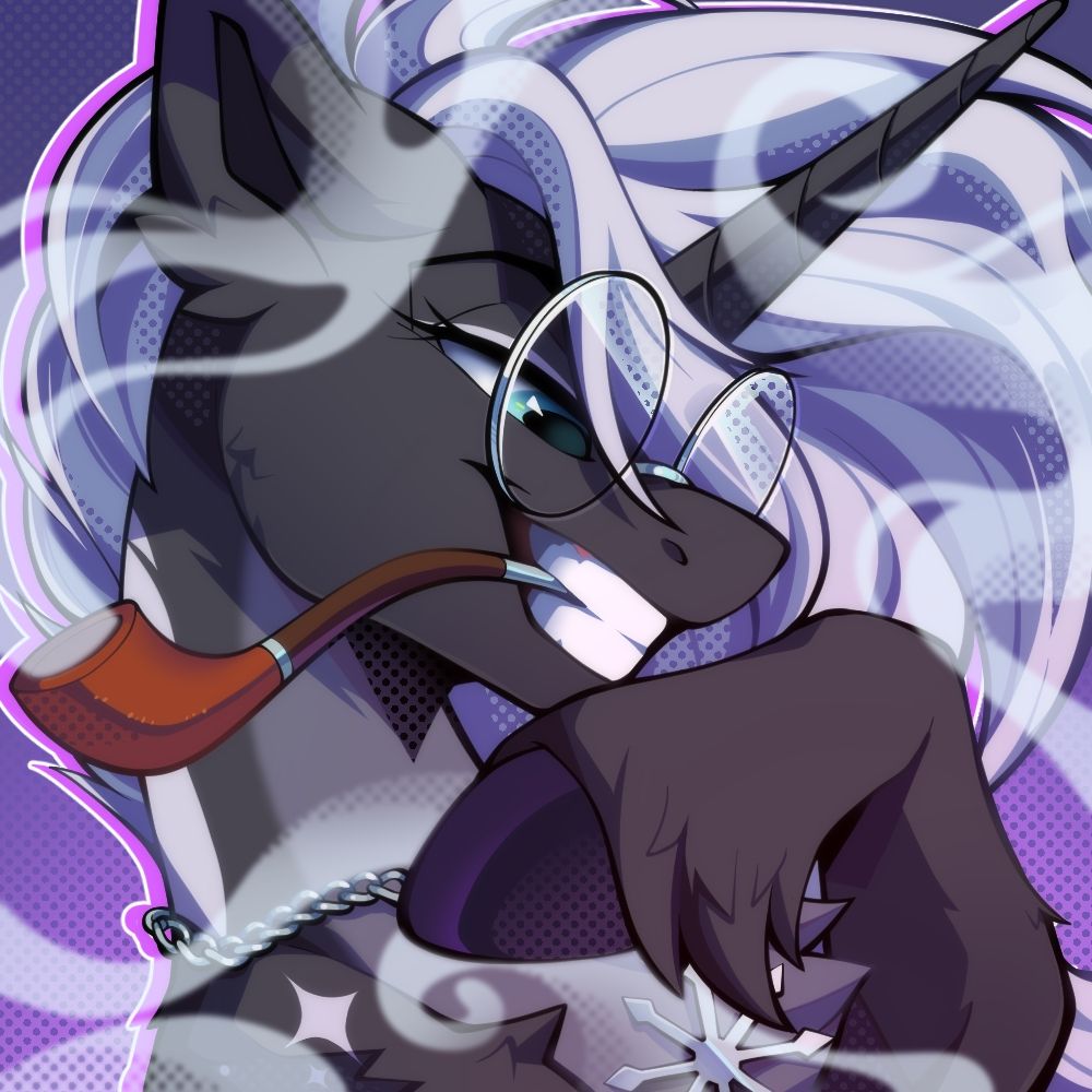 Penumbra Shard, a unicorn sorceress, by Loom