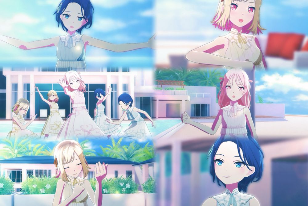 青の街のサマードレス衣装×新規髪型🎀🎹🐧 ⟡