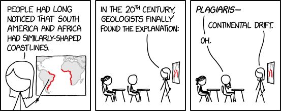 Hey! A bunch of the early Cretaceous fossils on each coast seem to have been plagiarized, too!