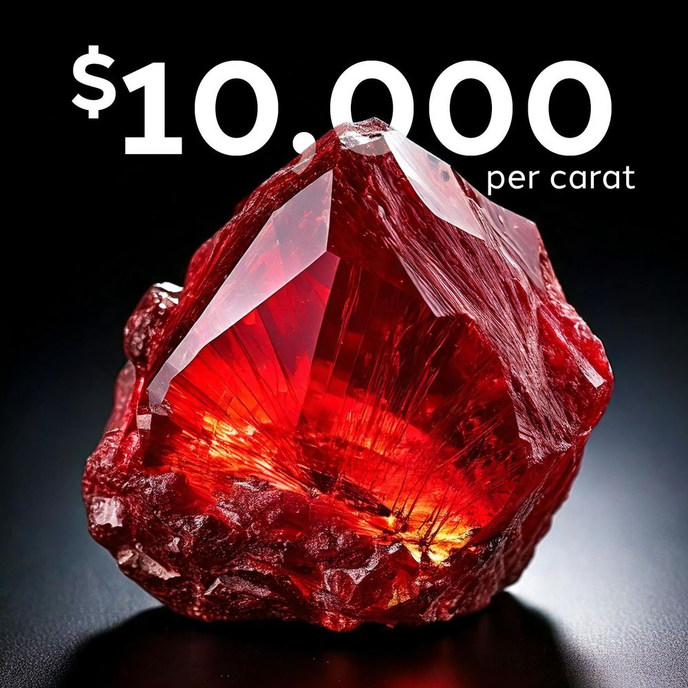 Red Beryl gemstone in all of its glorry