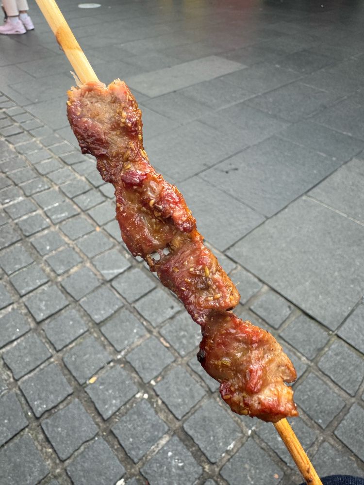 Delicious lamb skewer