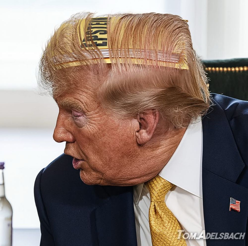 Hilarious meme by Tom Adelsbach who does parody/satire. 