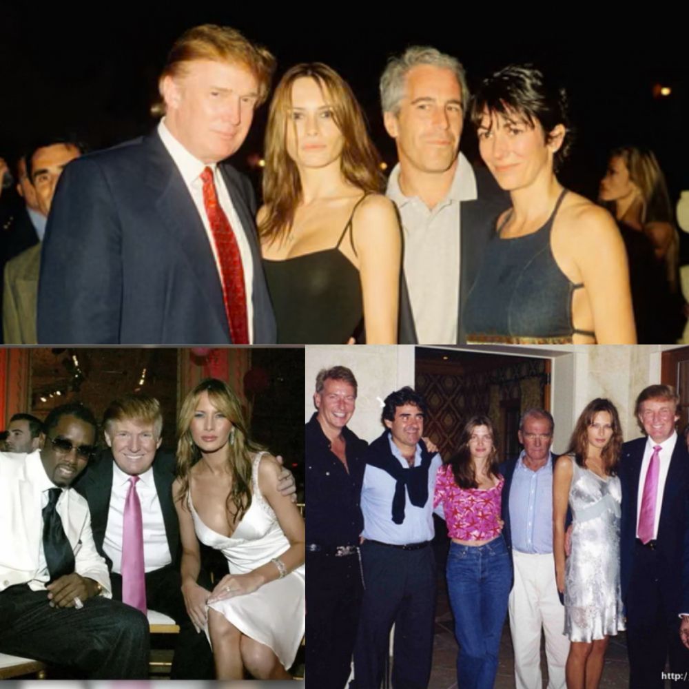 Pictures of Trump and Melania with sexual predators Jeffrey Epstein, Ghislaine Maxwell, Diddy and Thomas Kramer. 