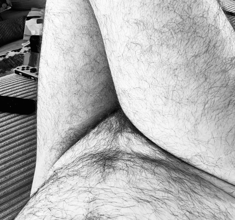 Black and white nude on couch