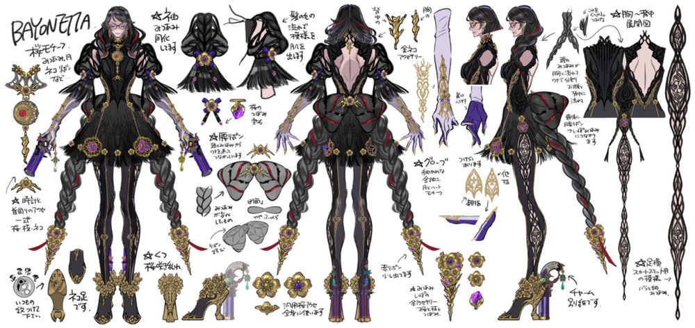 Concept art of Bayonetta from Bayonetta 3