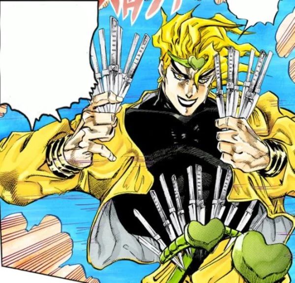 Dio with every knife he could find in Cairo