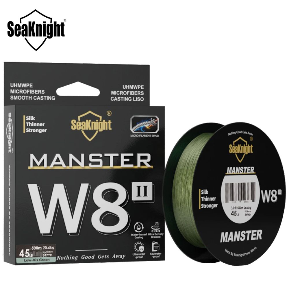 SeaKnight Brand NEW MONSTER/MANSTER W8 II 150M 300M 500M 8 Strands Casting Braided Wire Fishing Line 15-100LB PE Line Sea Tackle