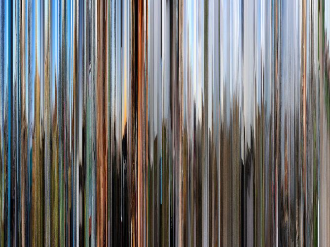 Malin Emming, "F 7200 K Virginis" aus der Reihe "Oh be a fine girl, kiss me", Diasec, 250 × 83cm, 2023