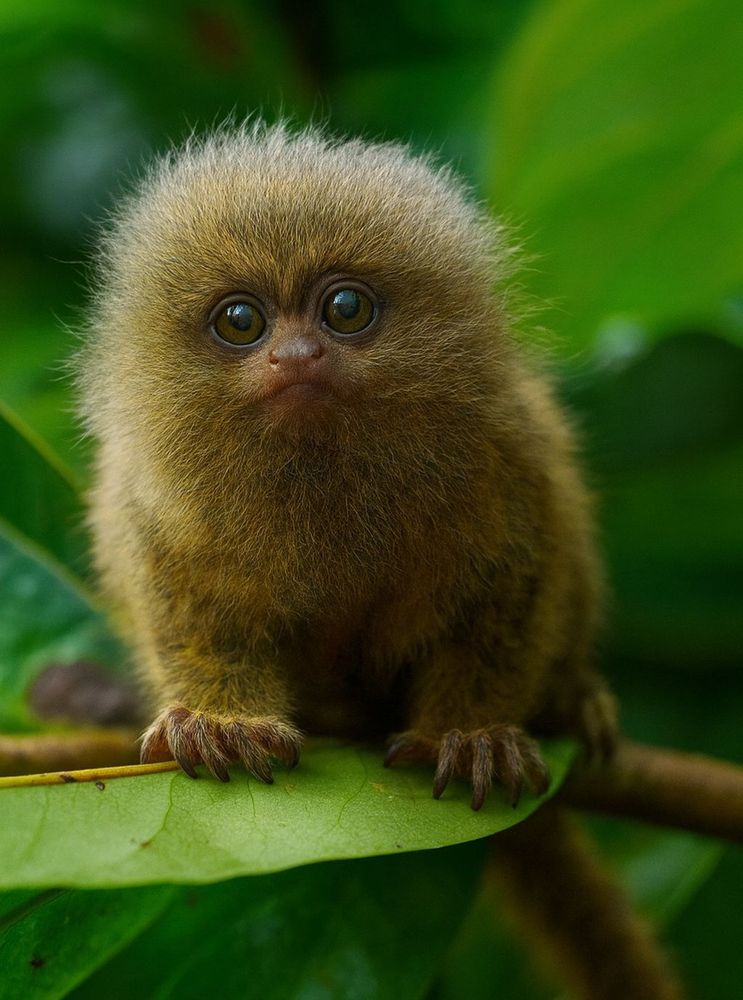 close up of a Pygmy Marmoset in its habitat