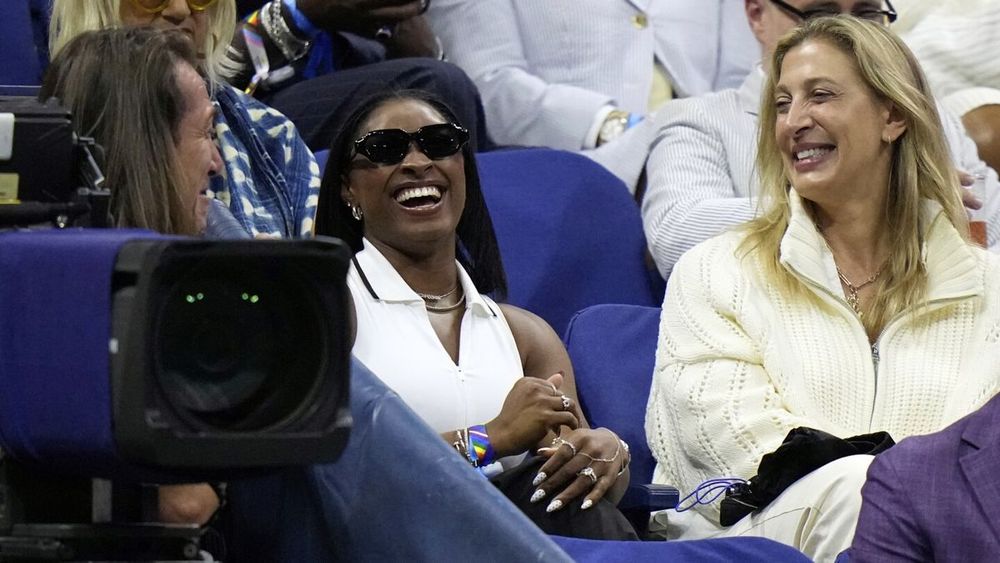 Coco Gauff has credited Simone Biles with inspiring her to win a second-round match at the U.S. Open.