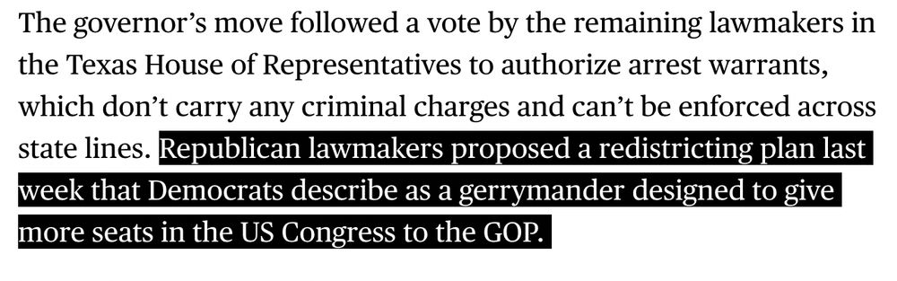 "Republican lawmakers proposed a redistricting plan last week that Democrats describe as a gerrymander designed to give more seats in the US Congress to the GOP."