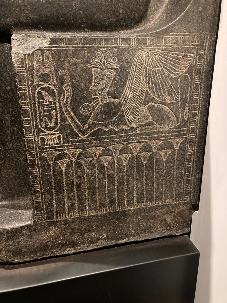 A depiction of a female Sphinx from the Egyptology Museum in Turin