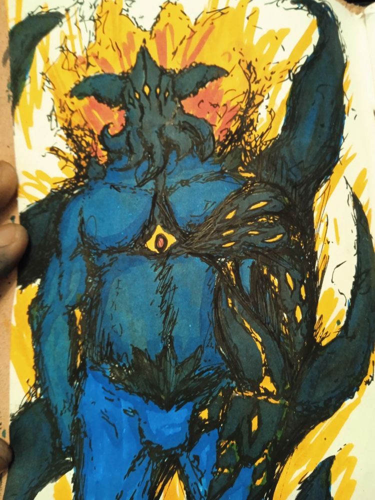 OC Sope Alin, Alien, burning everything around him