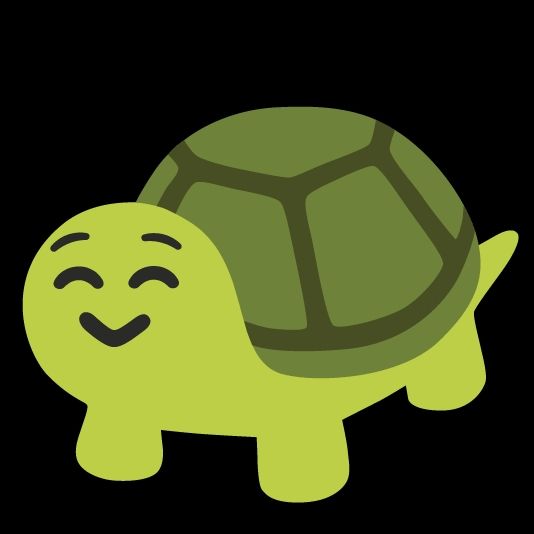 Smiling turtle emoji combination.