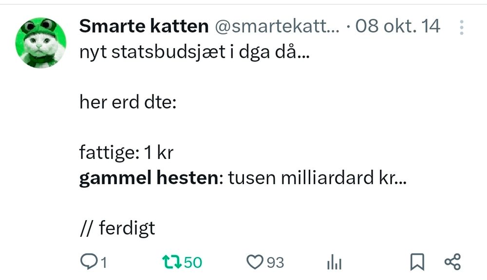 Tweet från 2014 från @smartekatten