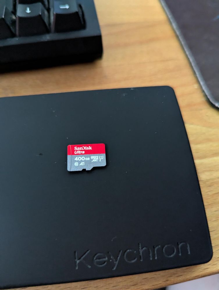 A microSD with 400GB capacity 