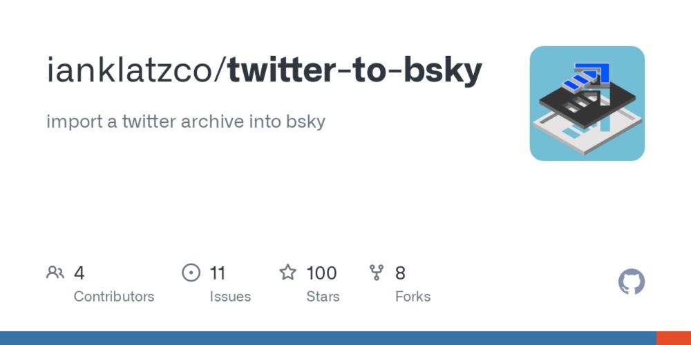 GitHub - ianklatzco/twitter-to-bsky: import a twitter archive into bsky