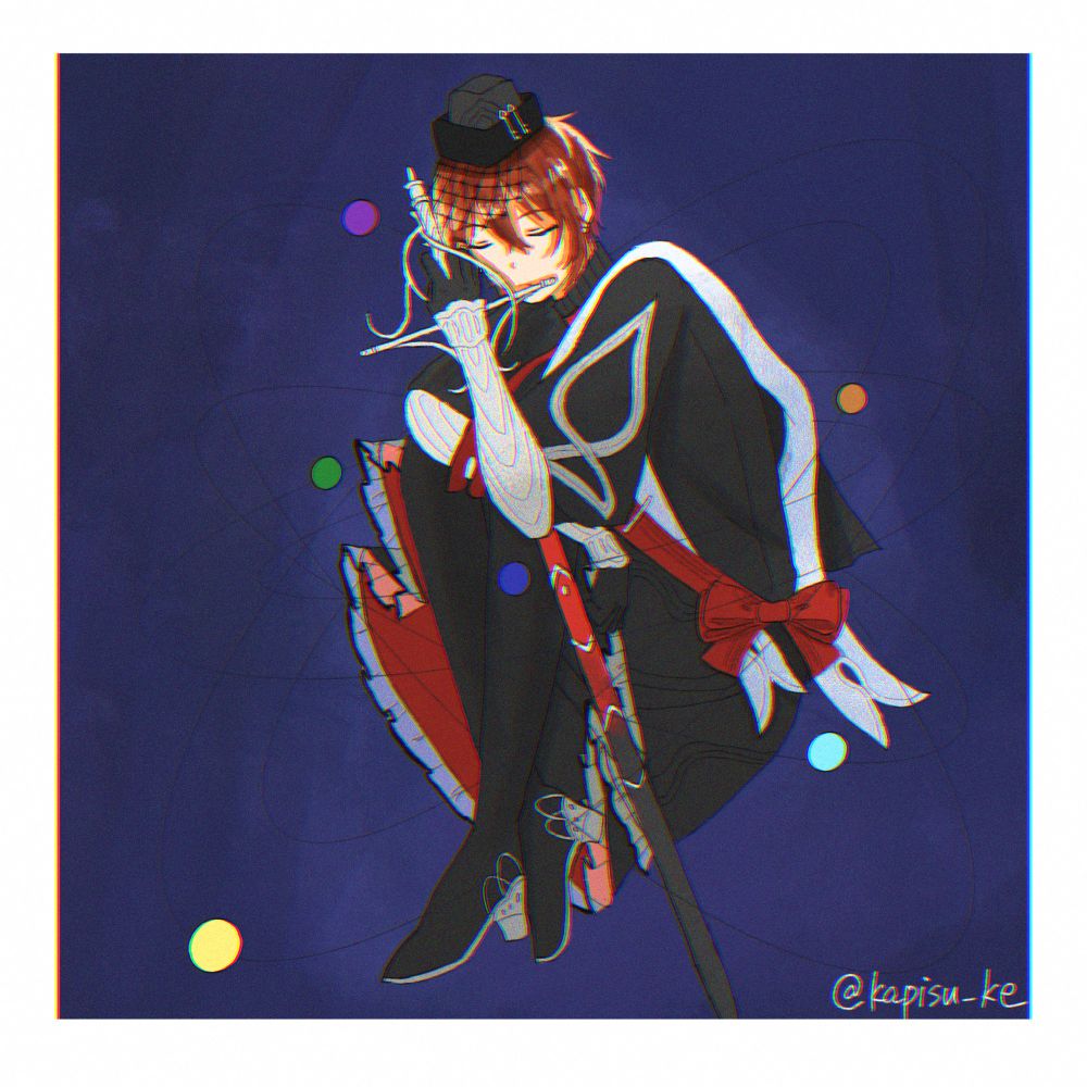 2025年の記念日衣装に身を包んだIDOLiSH7の七瀬陸のイラストです