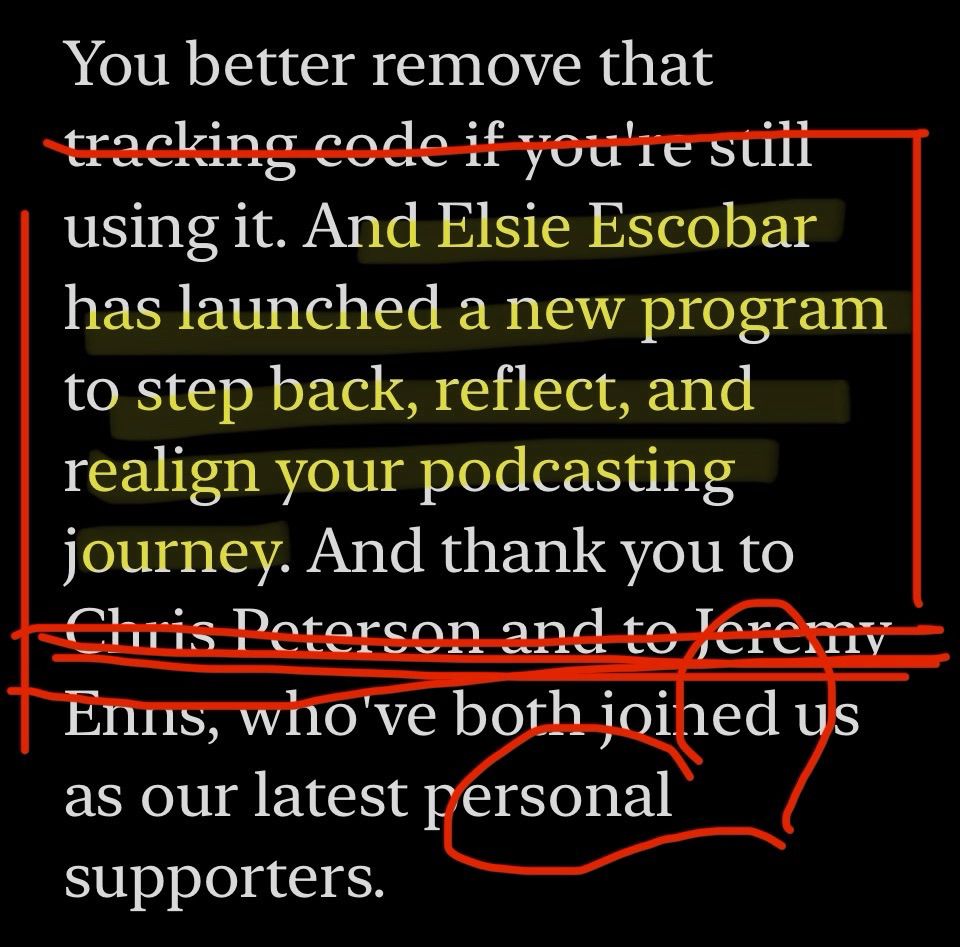 And Elsie Escobar has launched a new program to step back, reflect, and realign your podcasting journey. 
