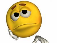 Sad thinking emoji