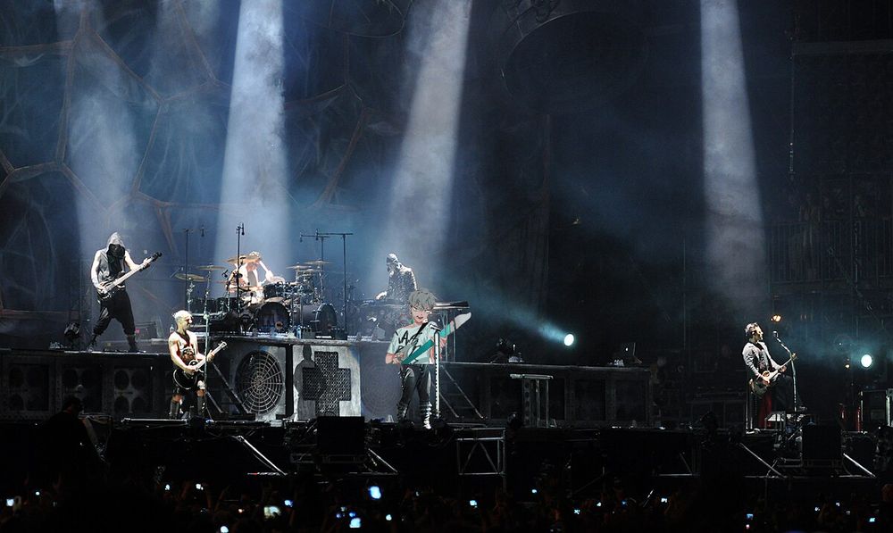 Till from Alien Stage edited into a picture of a Rammstein concert