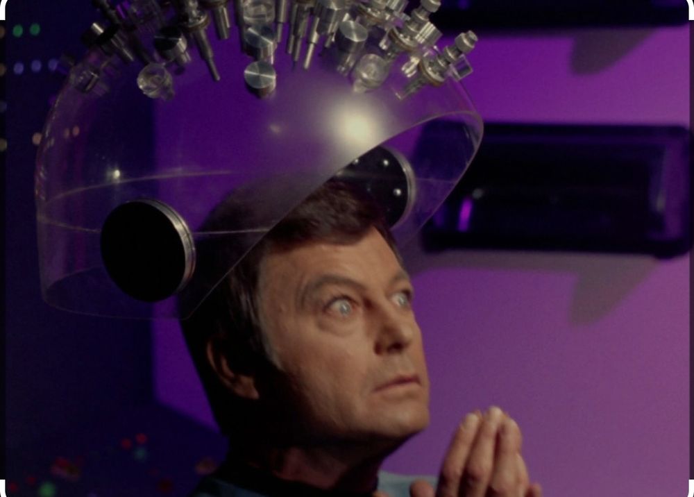 Screencap from Szar Trek Episode "Spock's Brain". Which is widely considered to be the worst Star Trek episode.