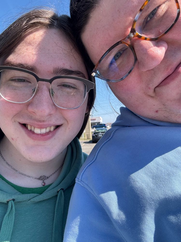 Me and my gf smiling.