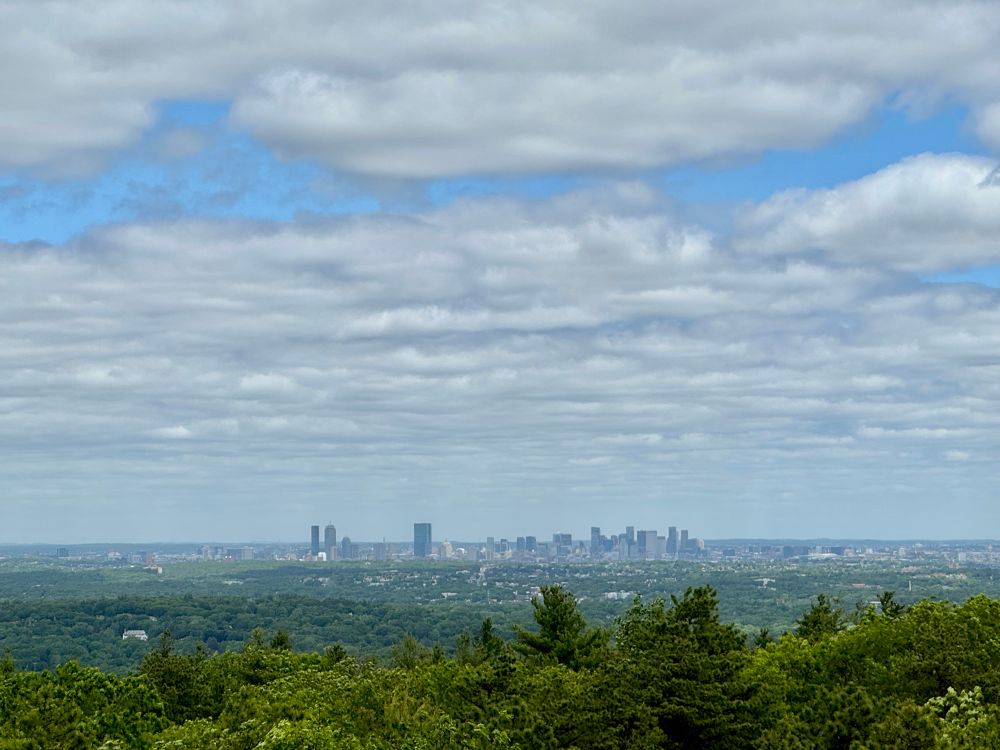 View of downtown Boston in distance from GBH
