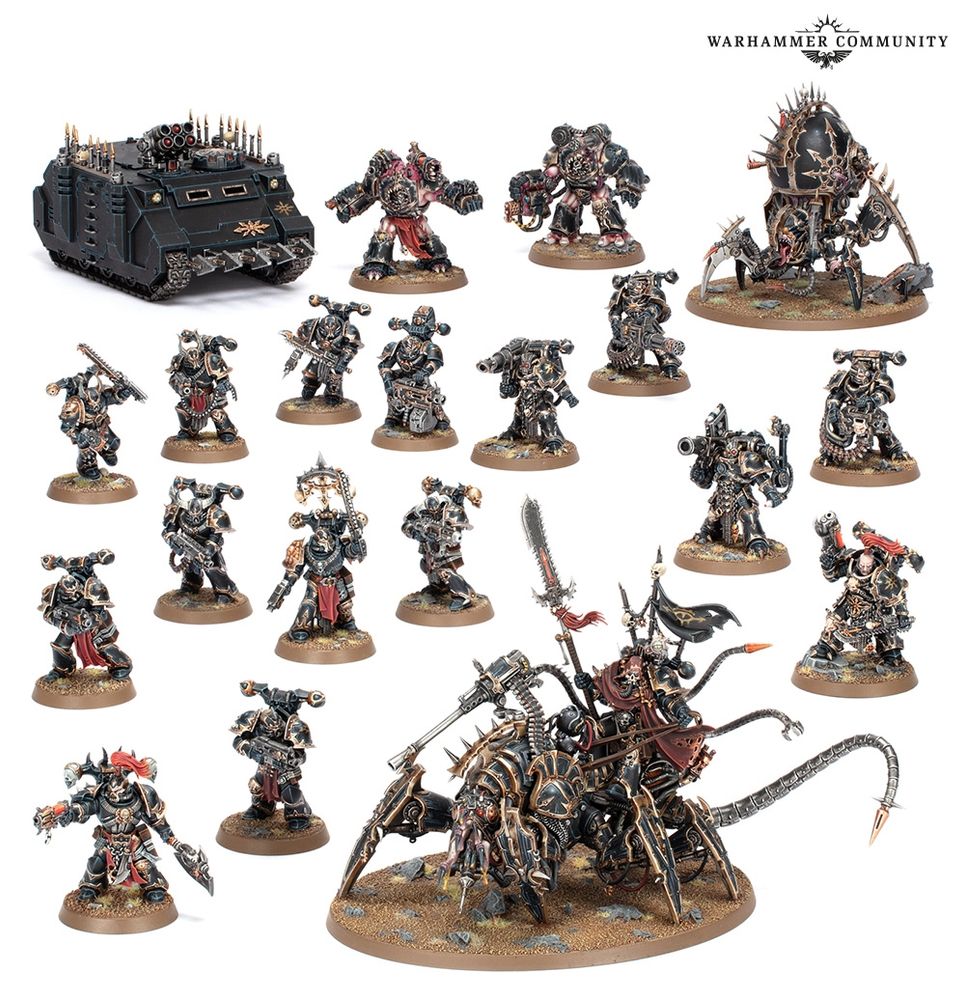 The Chaos Space Marine Christmas box from Games Workshop. 

It contains 1 Rhino. 2 Obliterators. 1 Venom Crawler, 1 squad if Havocs and 1 Lord Discordant