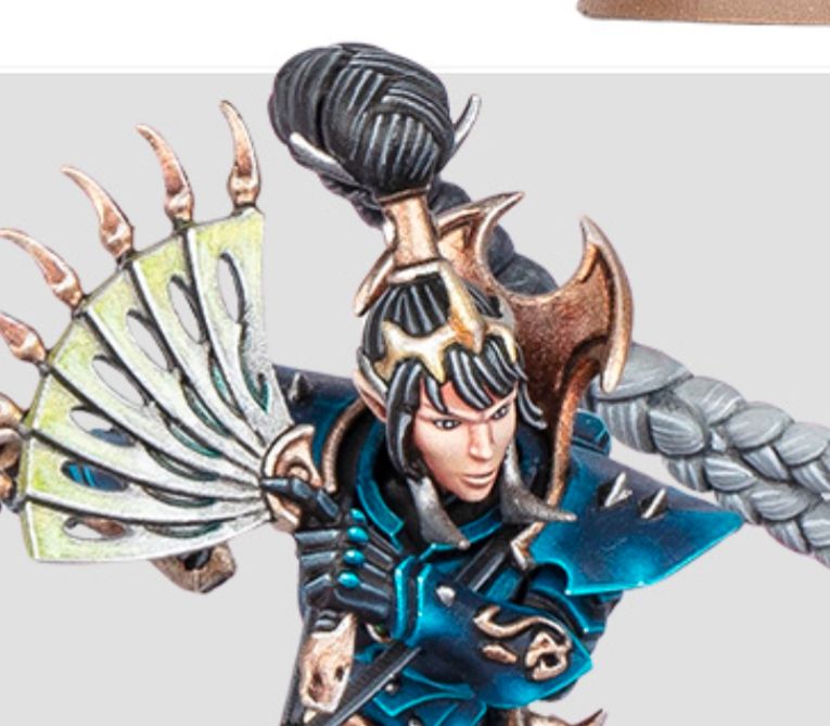 Closeup of Lady Malys, the new Drukhari mini from Games Workshop.