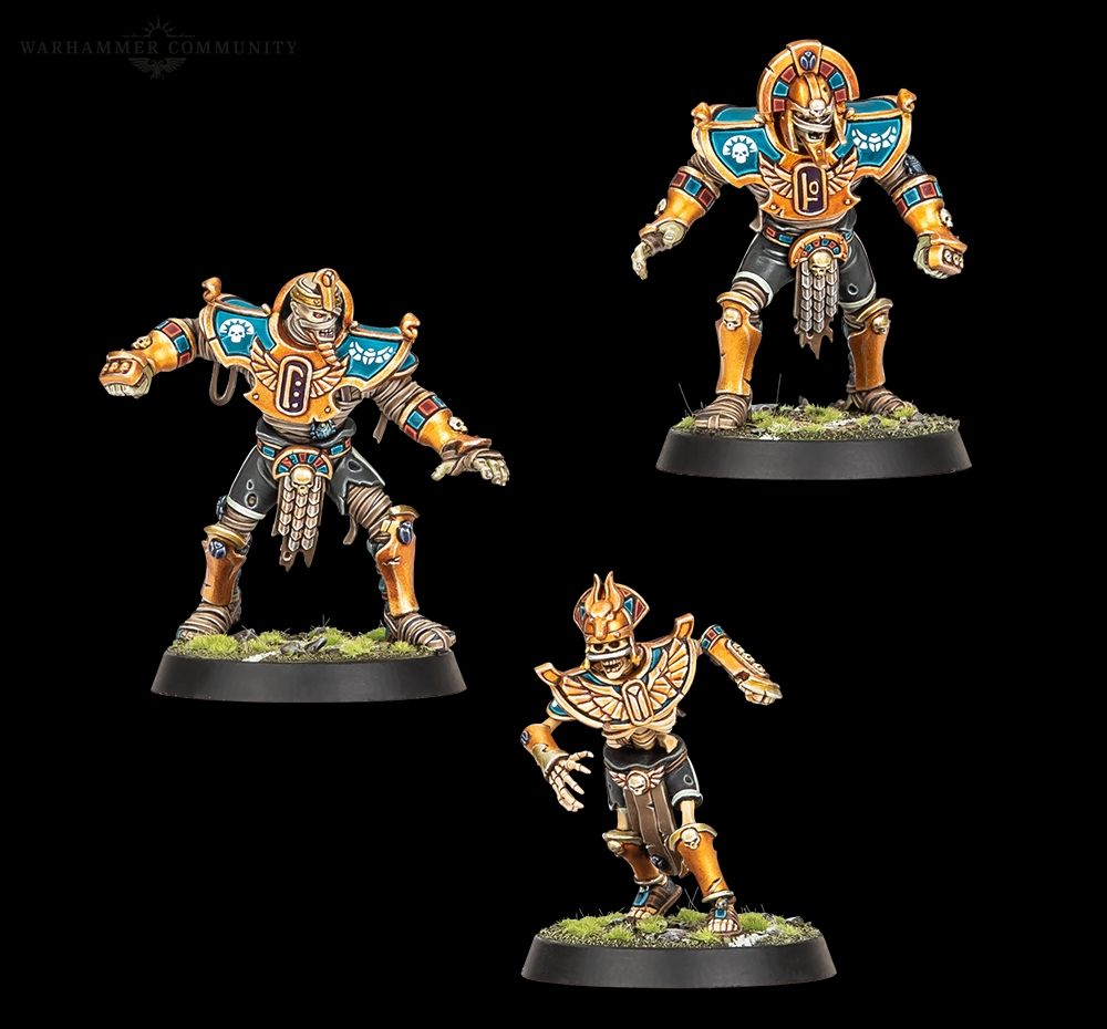 Three minis from the new Tomb Kings team. 