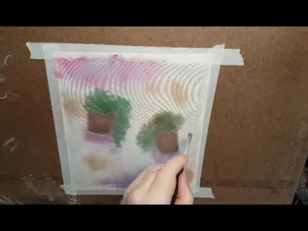 oleo cestas colgadas