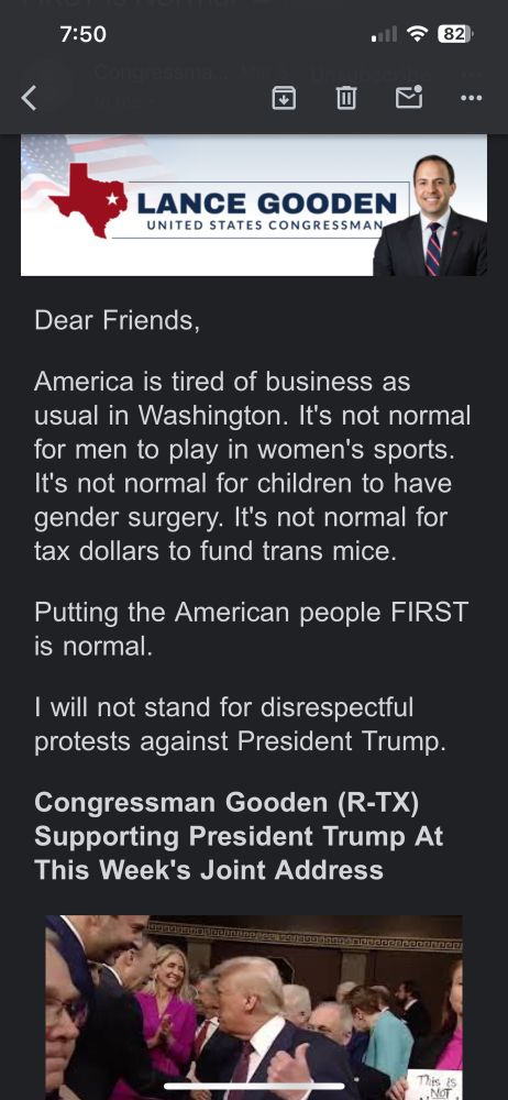 Crappy email from rep 