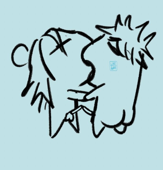 stupid doodle of satosugu messy makeout w their ding dongs out