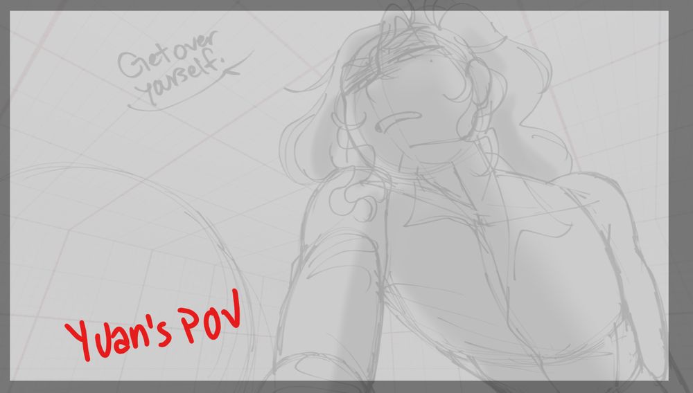 yuan's POV - kansi leaning overhead with an intimidating (sexy) glare