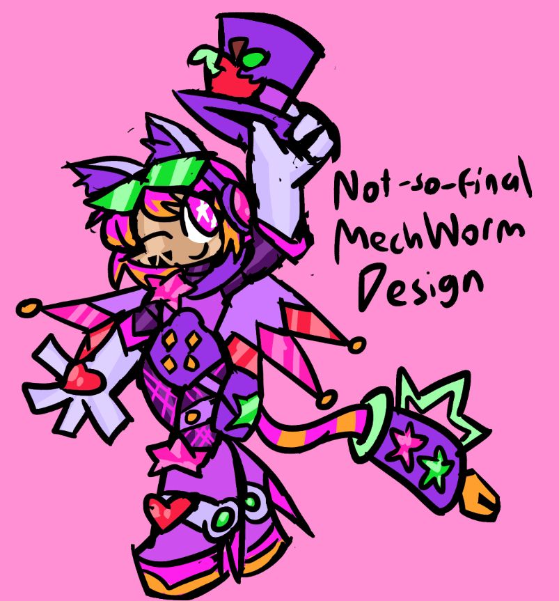 Mechworm lifting up its hat