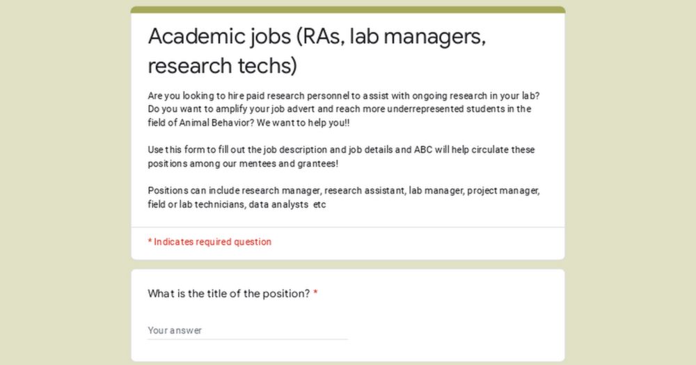 Academic jobs (RAs, lab managers, research techs)