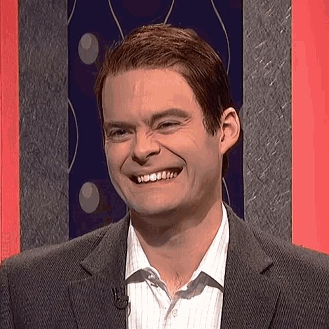 Gif of Bill Hader geefully smiling transitioning rapidly to horror and uttering "Oh God"