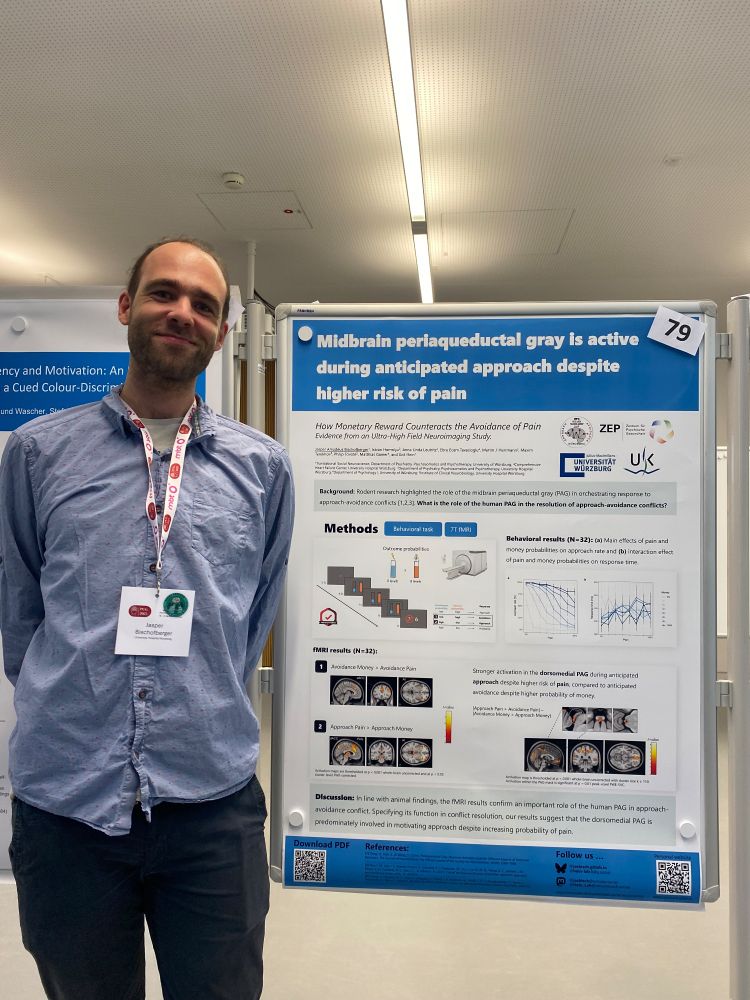 Me, proudly presenting my poster on human approach-avoidance conflict resolution.