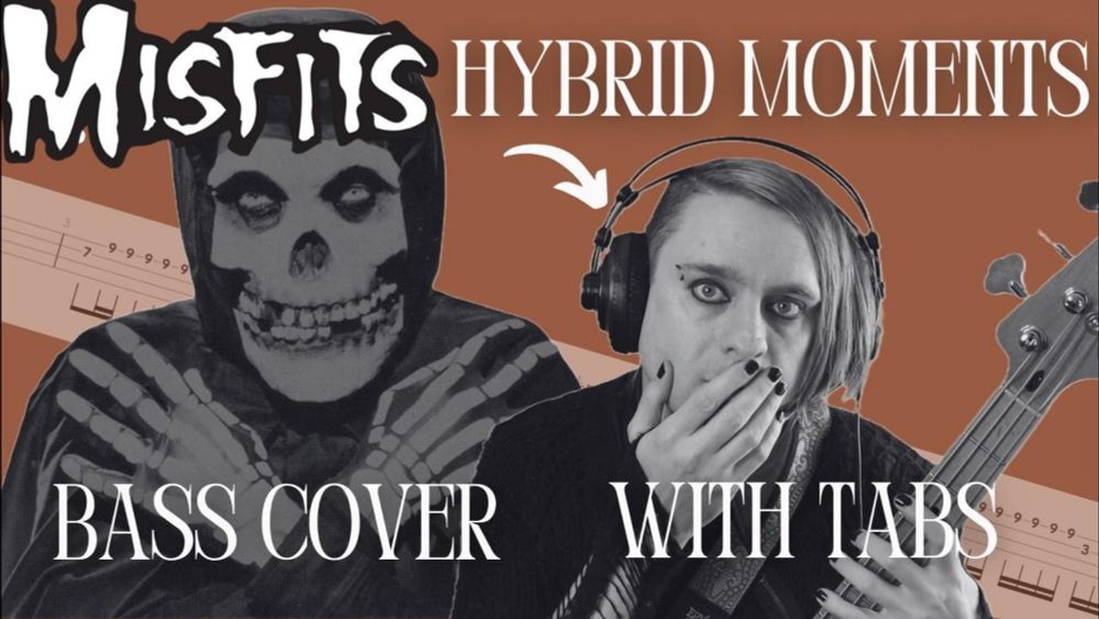 Misfits - Hybrid Moments Bass Cover (with tabs)