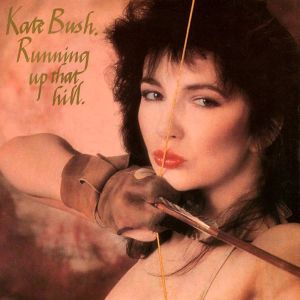 the album cover for Running up That Hill by Kate Bush